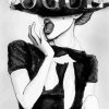 Black And White Vogue Girl paint by numbers