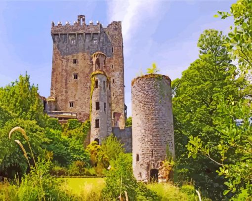 Blarney Castle And Gardens Ireland paint by numbers