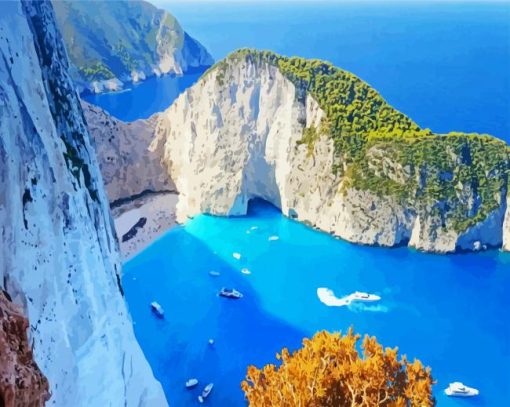 Zakynthos Greece paint by number