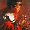 Boy Lighting A Pipe Hendrick Ter Brugghen paint by numbers