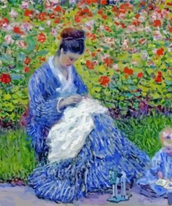 Camille Monet And Child Art paint by numbers