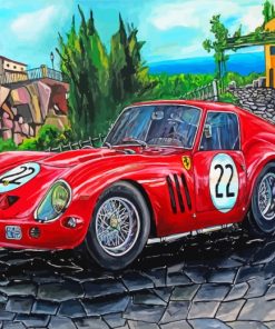 Classic Ferrai Race Car paint by numbers