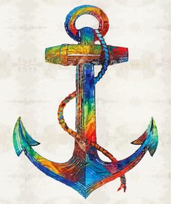 Colourful Anchor paint by numbers