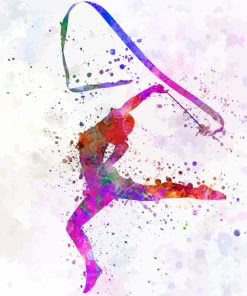 Colourful Gymnastic Girl paint by numbers