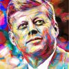 Colourful John F Kennedy paint by numbers