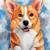 Corgi Dog Art paint by numbers