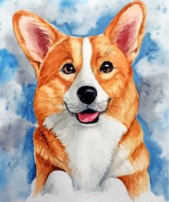 Corgi Dog Art paint by numbers