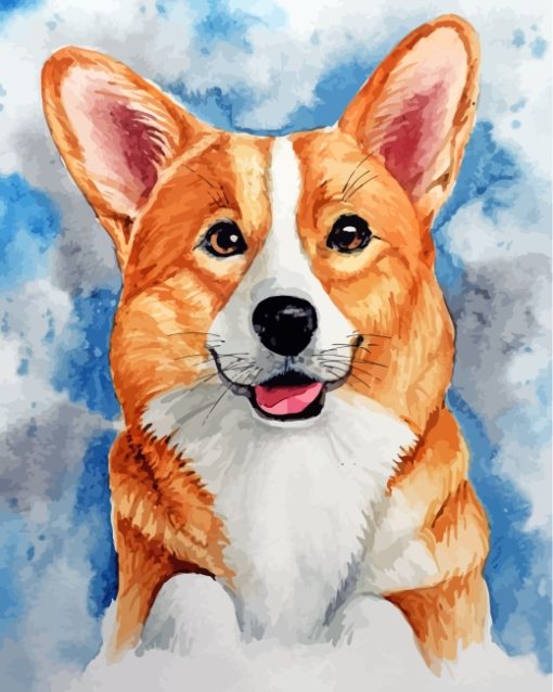 Corgi Dog Art paint by numbers