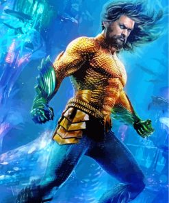 DC Aquaman Hero paint by number