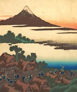 Dawn At Isawa In Kai Province By Hokusai paint by numbers