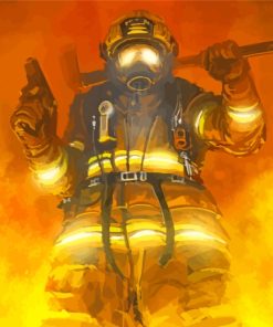 Fire Man Art paint by numbers