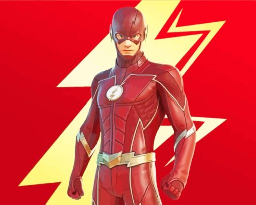 Flash Superhero paint by numbers