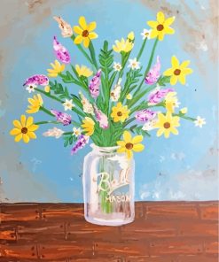 Flowers Jar paint by numbers