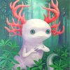 Forest Axolotl paint by numbers