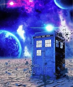 Galaxy Space Tardis paint by numbers