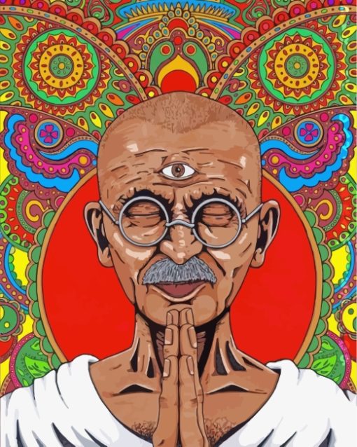 Gandhi Third Eye paint by numbers