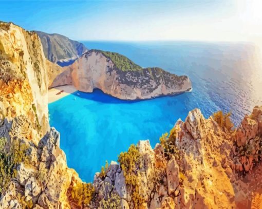 Greek Island Zakynthos paint by numbers