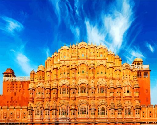 Hawa Mahal paint by numbers