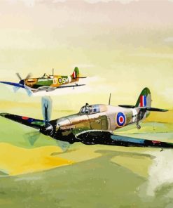 Hawker Hurricane And Supermarine paint by numbers