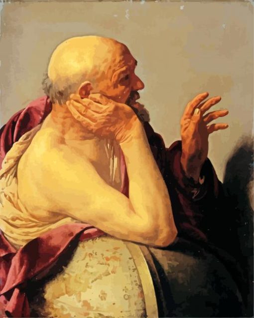 Heraclitus Hendrick Ter Brugghen paint by numbers