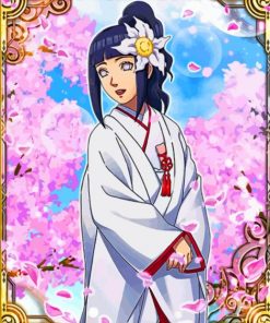 Hinata Hyuga Wearing Traditional Clothes paint by numbers