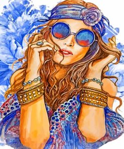 Hippie Lady paint by numbers