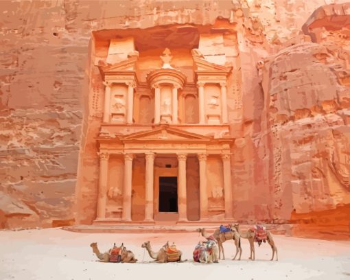 Historical Petra Jordan paint by numbers