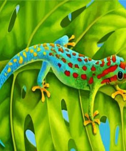 Iguana paint by numbers