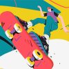 Illustration Skater paint by numbers