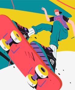 Illustration Skater paint by numbers