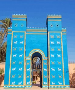 Ishtar Gate Iraq paint by numbers