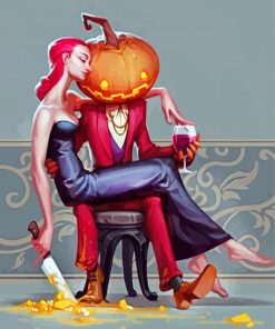 Jack O Lantern and His Lover paint by numbers