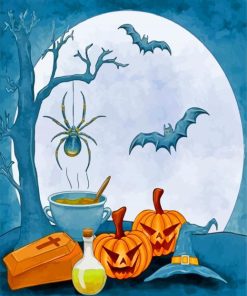 Jack O Lantern Halloween Vibes paint by numbers