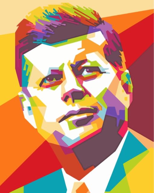 John F Kennedy Pop Art paint by numbers