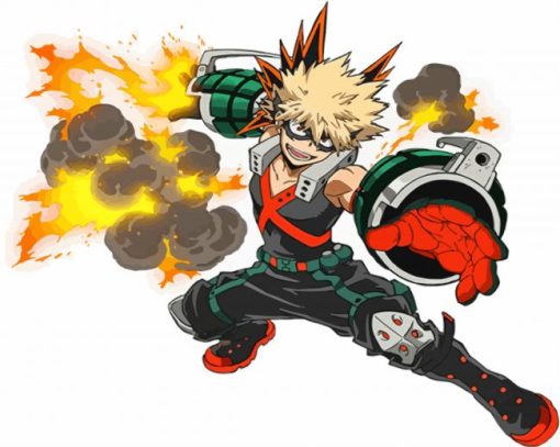 Katsuki Bakugo Hero Kacchan paint by numbers