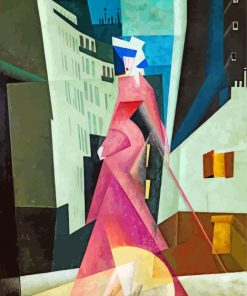 Lady In Mauve Lyonel Feininger paint by numbers