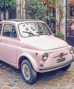 Light Pink Fiat Car paint by numbers