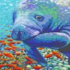 Manatee And Fish paint by numbers