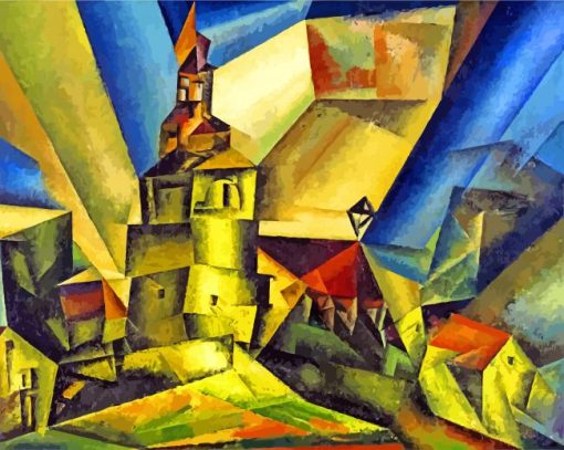 Markwippach By Lyonel Feininger paint by numbers