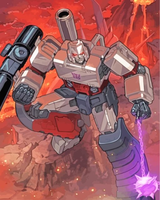 Megatron Robot paint by numbers