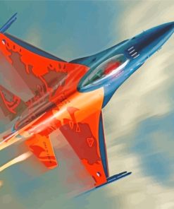 Military Jet Fighter paint by numbers