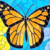 Mosaic Butterfly paint by numbers