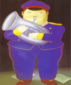 Musician Fernando Botero paint by numbers