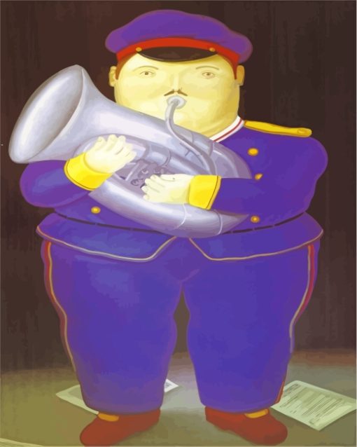 Musician Fernando Botero paint by numbers