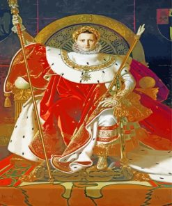 Napoleon I On His Imperial Throne Ingres paint by numbers