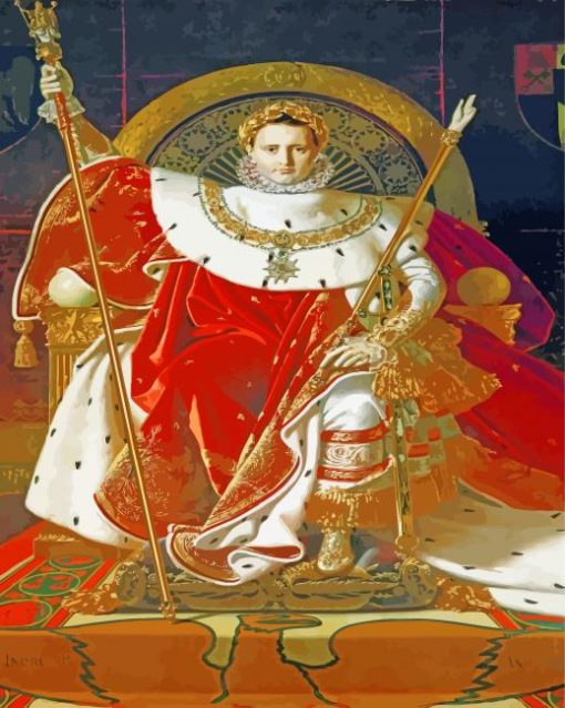 Napoleon I On His Imperial Throne Ingres paint by numbers