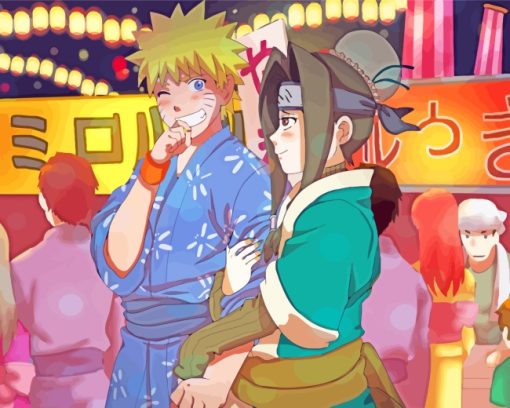 Naruto And Haku Anime paint by numbers