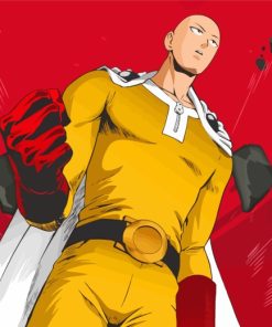 One Punch Man Saitama paint by numbers