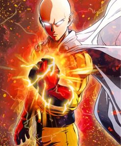 One Punch Man Saitama paint by number