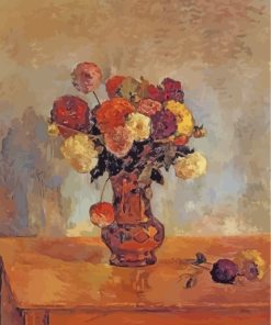 Paul Gauguin Dahlias I N Copper Vase paint by numbers